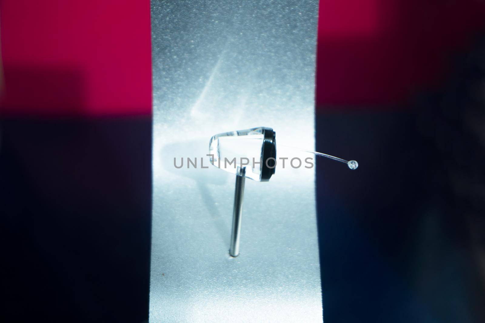 Transparent very small size hearing aid. No people