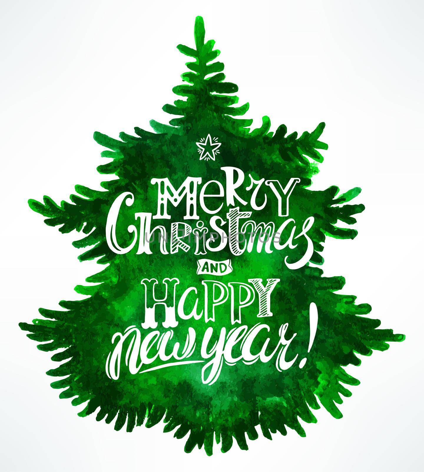 Christmas greetings and tree by melazerg