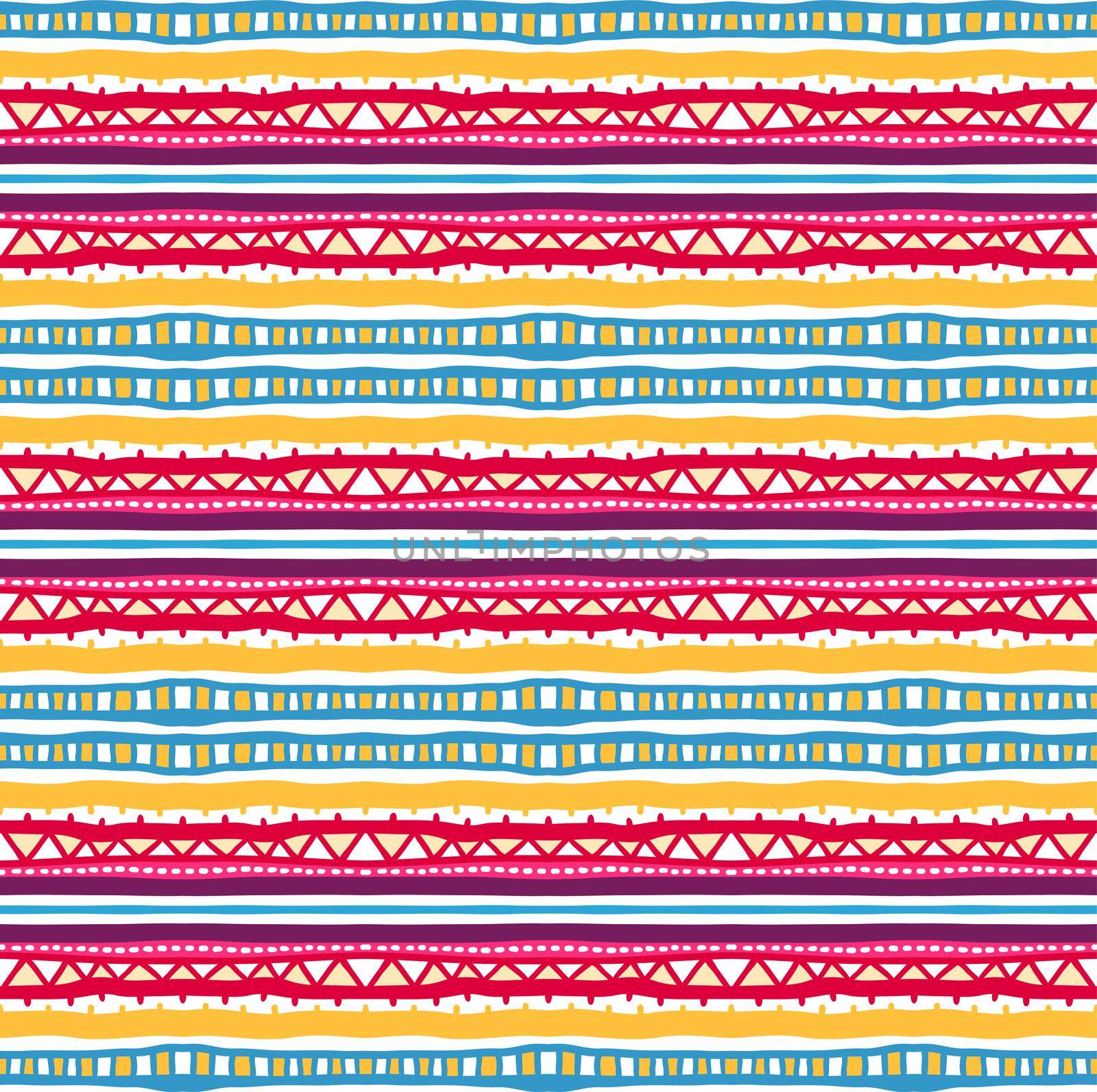 beautiful multicolored striped tribal traditional pattern