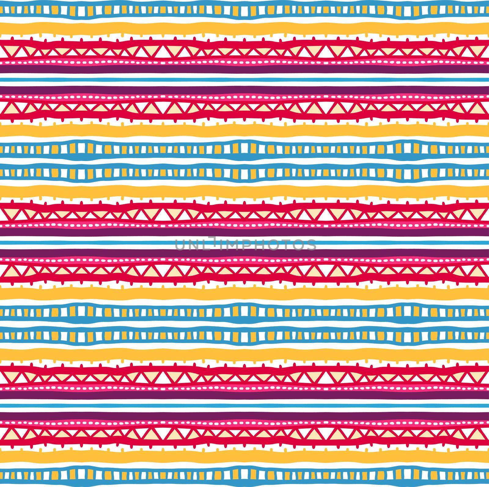 beautiful multicolored striped tribal traditional pattern