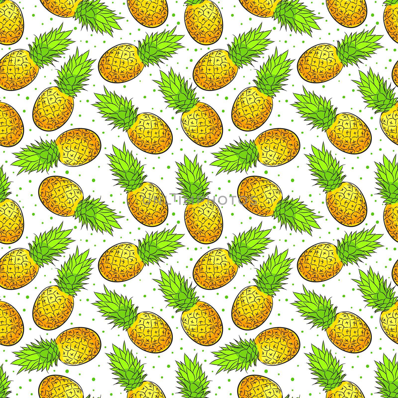 Cute background of pineapple by melazerg