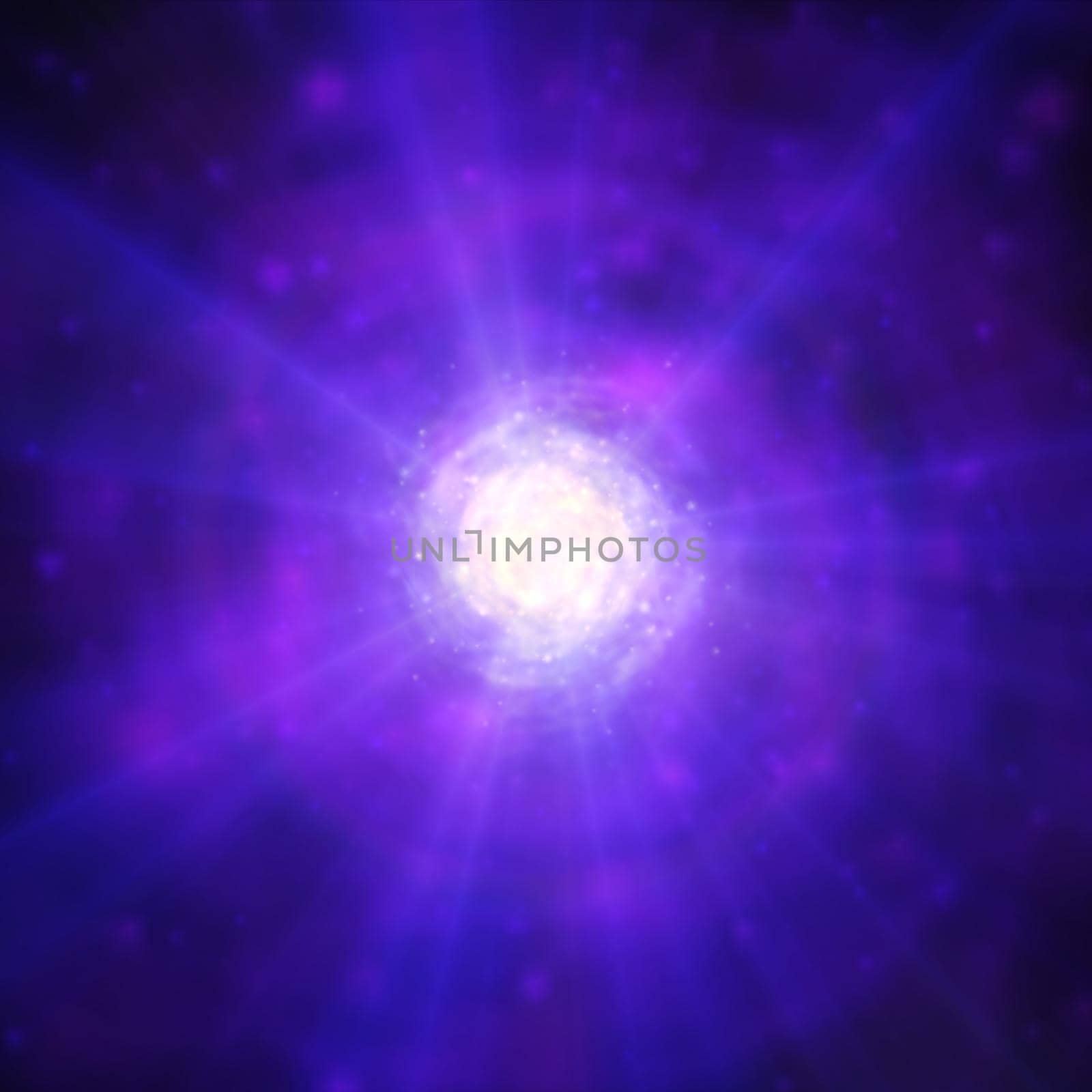 futuristic space particles in bright round energy structure illustration