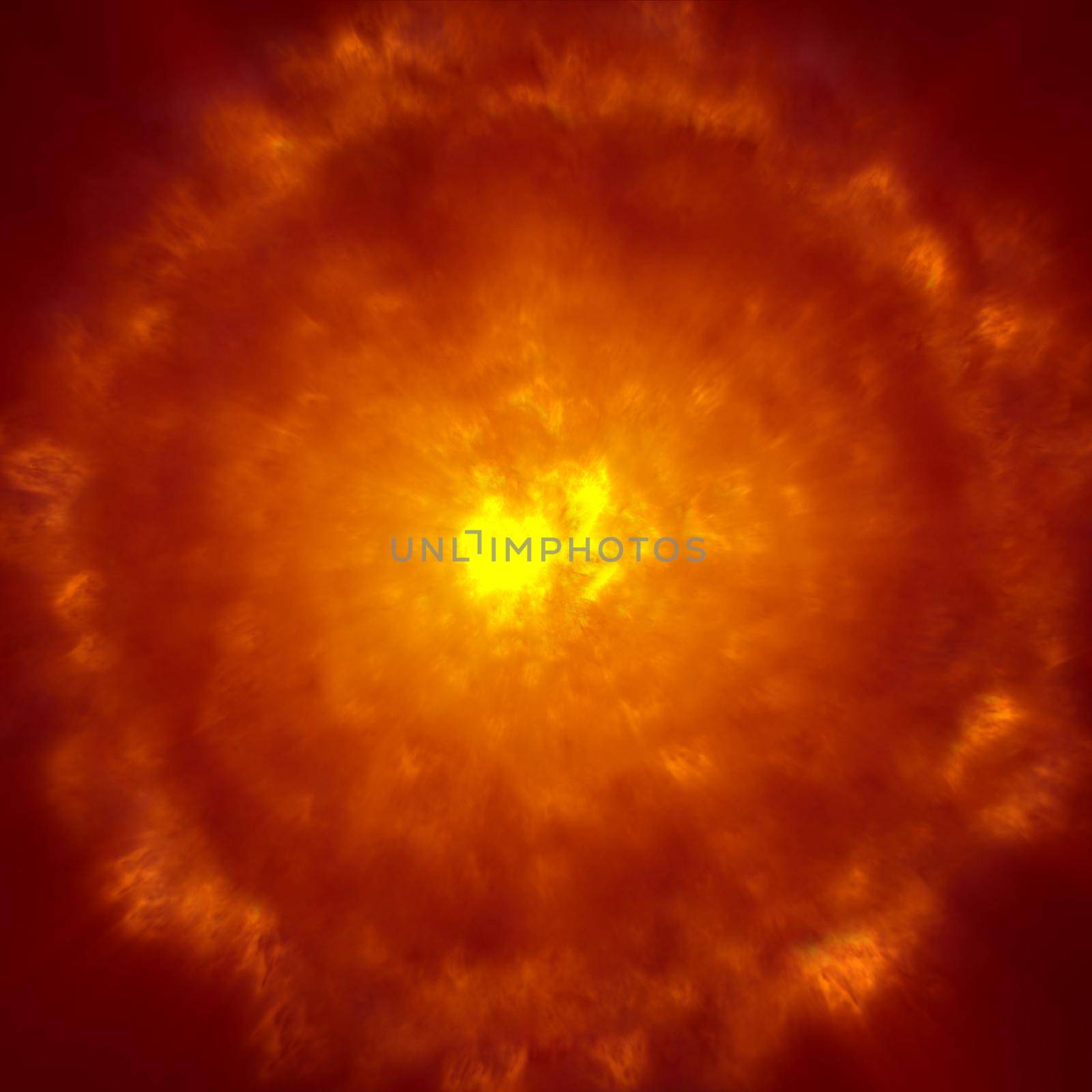 fire flame ball explosion in space, abstract illustration