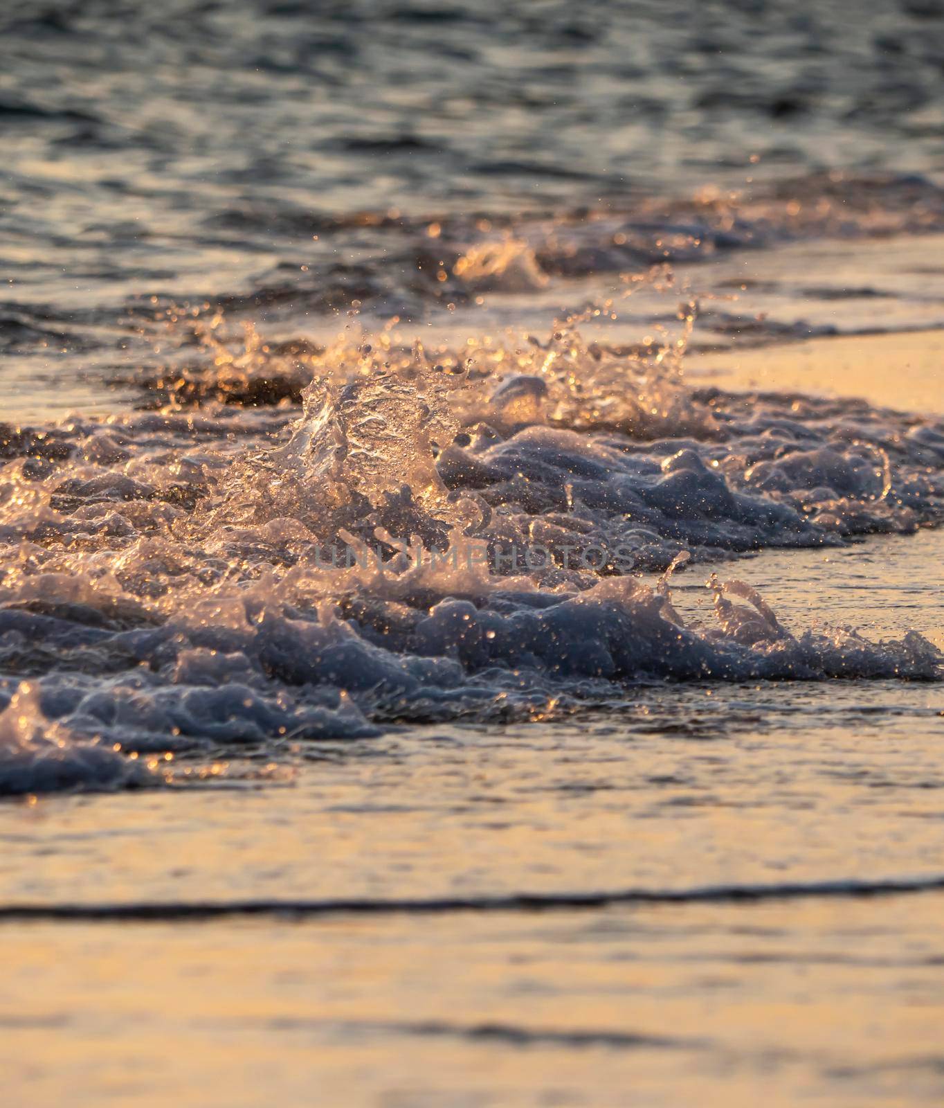 wave splash sea beach macro, close up