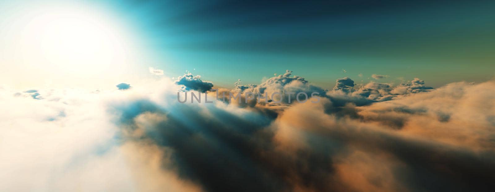 above clouds fly sunset sun ray by alex_nako