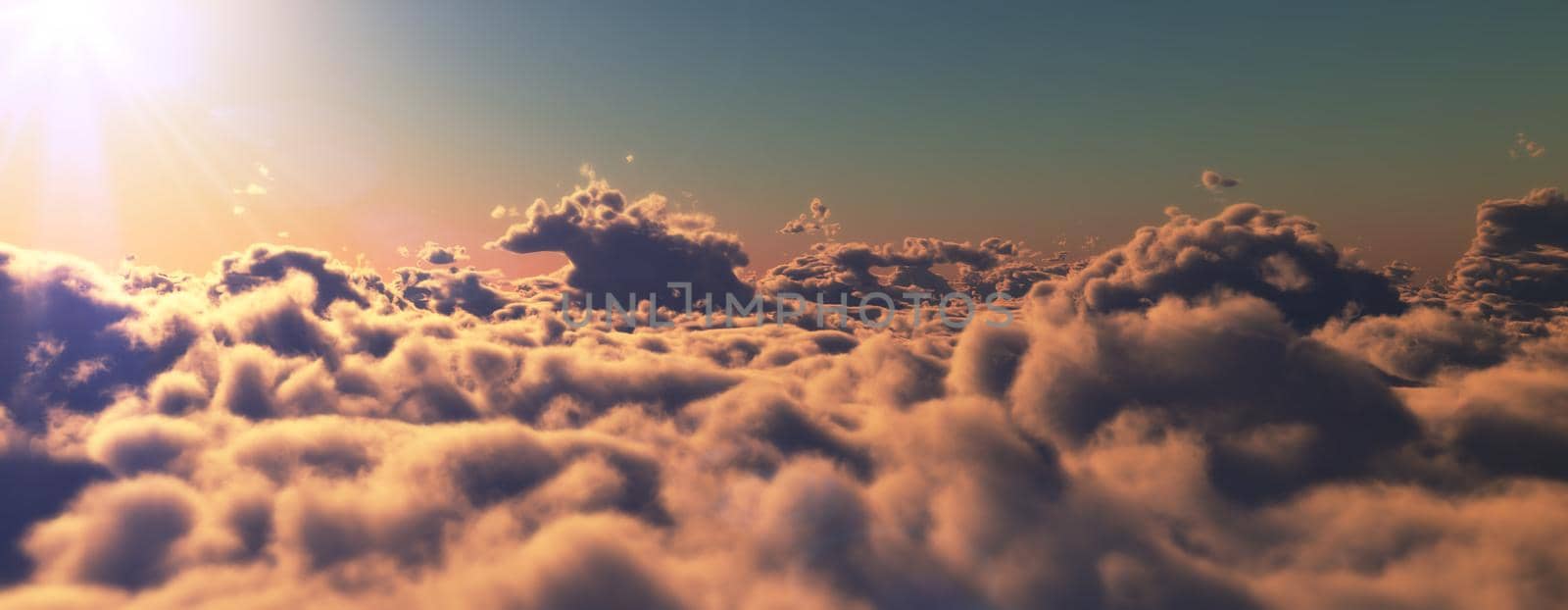 above clouds fly sunset sun ray by alex_nako