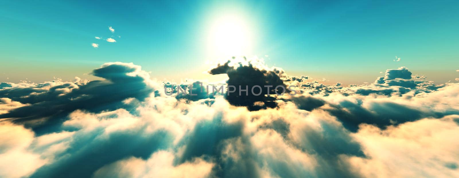 above clouds fly sunset sun ray by alex_nako