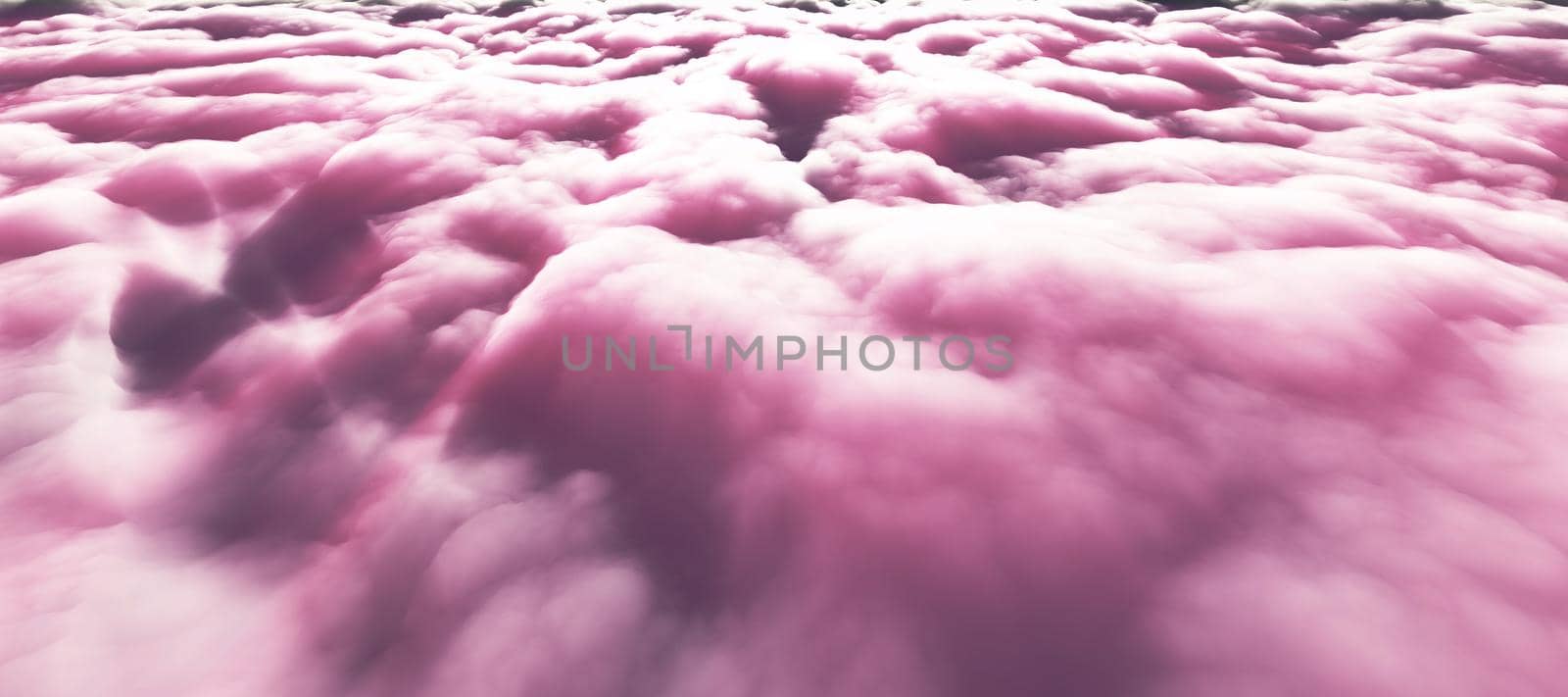 above clouds sun ray 3d render illustration