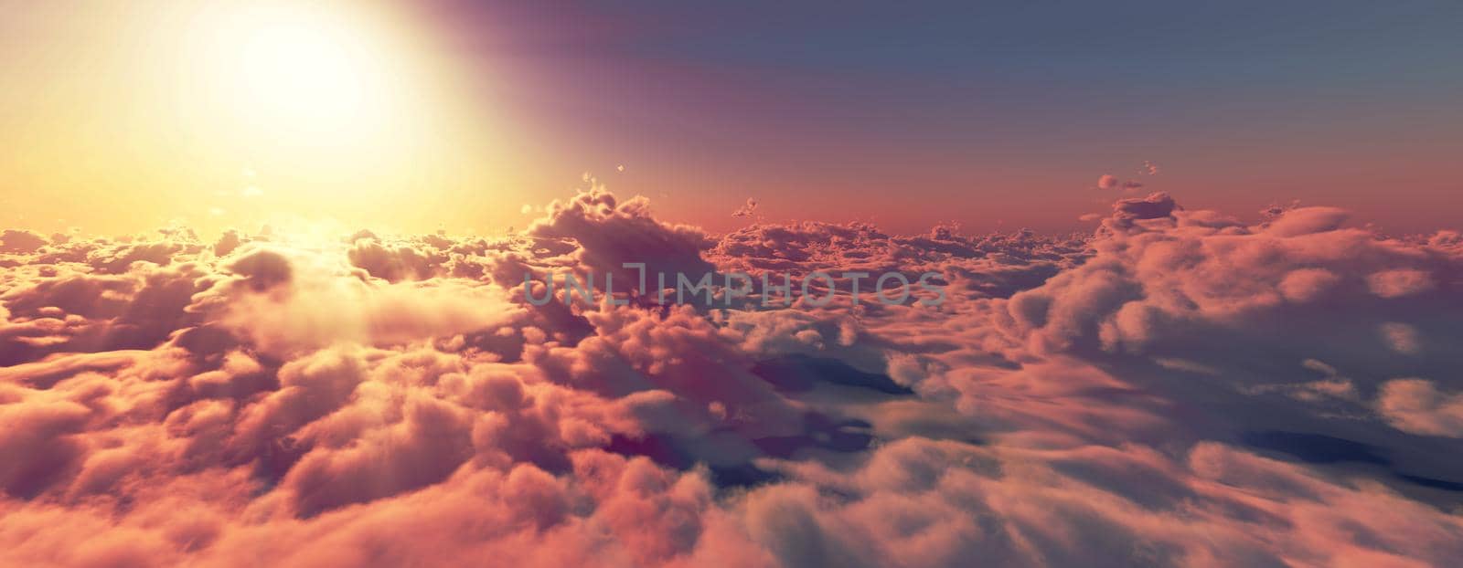 above clouds fly sunset sun ray by alex_nako