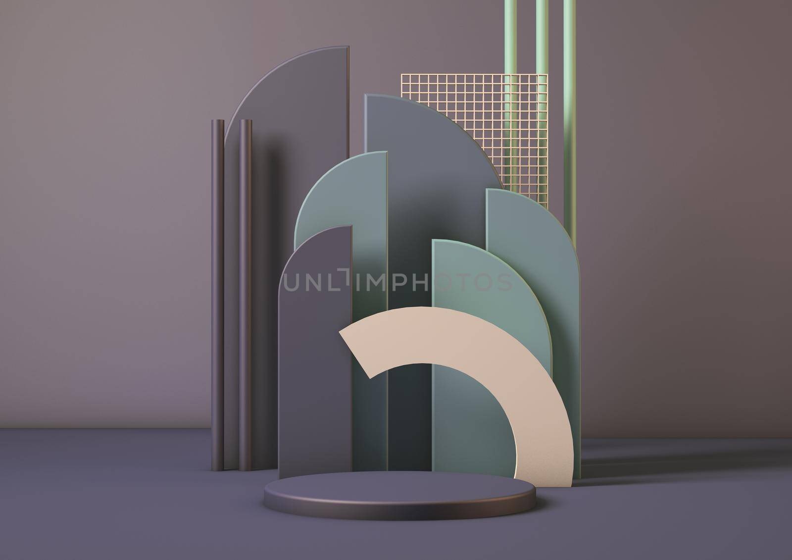3d Rendering Clean product pedestal platform studio display scene minimal abstract   