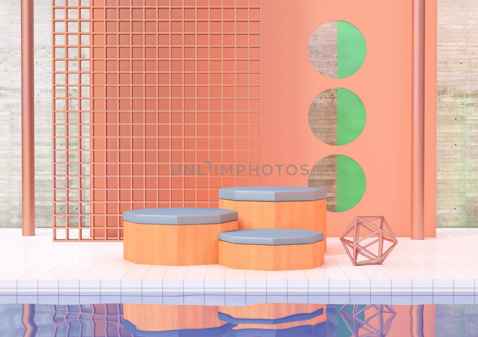 3d Rendering Clean product pedestal platform studio display scene minimal abstract   