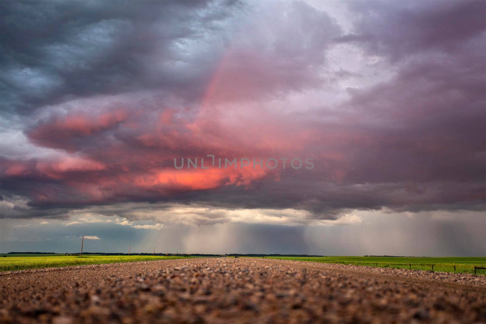 Ominous Storm Clouds Prairie Summer Rural Susnet