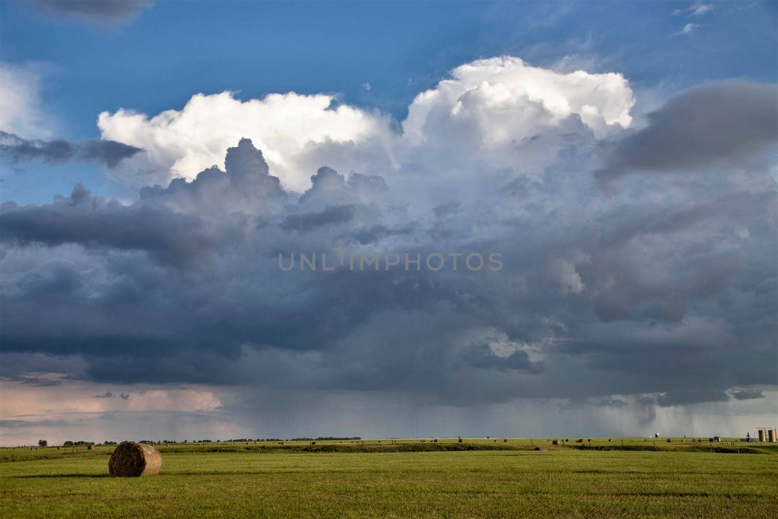 Ominous Storm Clouds Prairie Summer Rural Scene