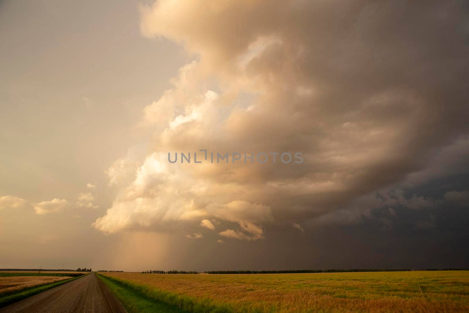 Ominous Storm Clouds Prairie Summer Rural Susnet