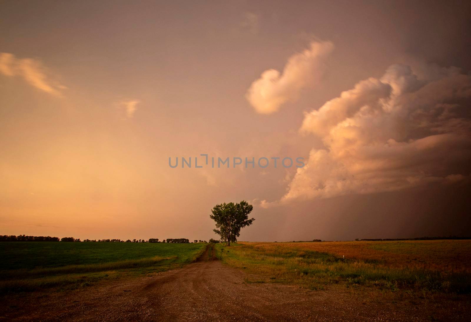 Ominous Storm Clouds Prairie Summer Rural Susnet
