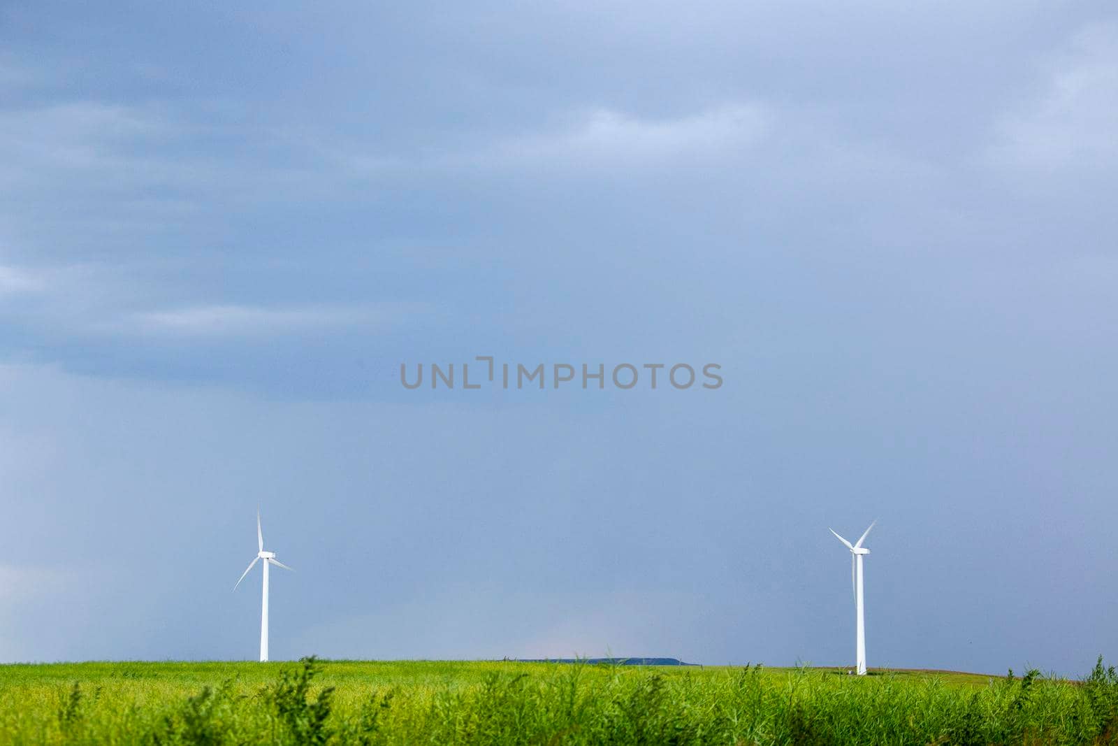 Ominous Storm Clouds Prairie Summer Rural Scene