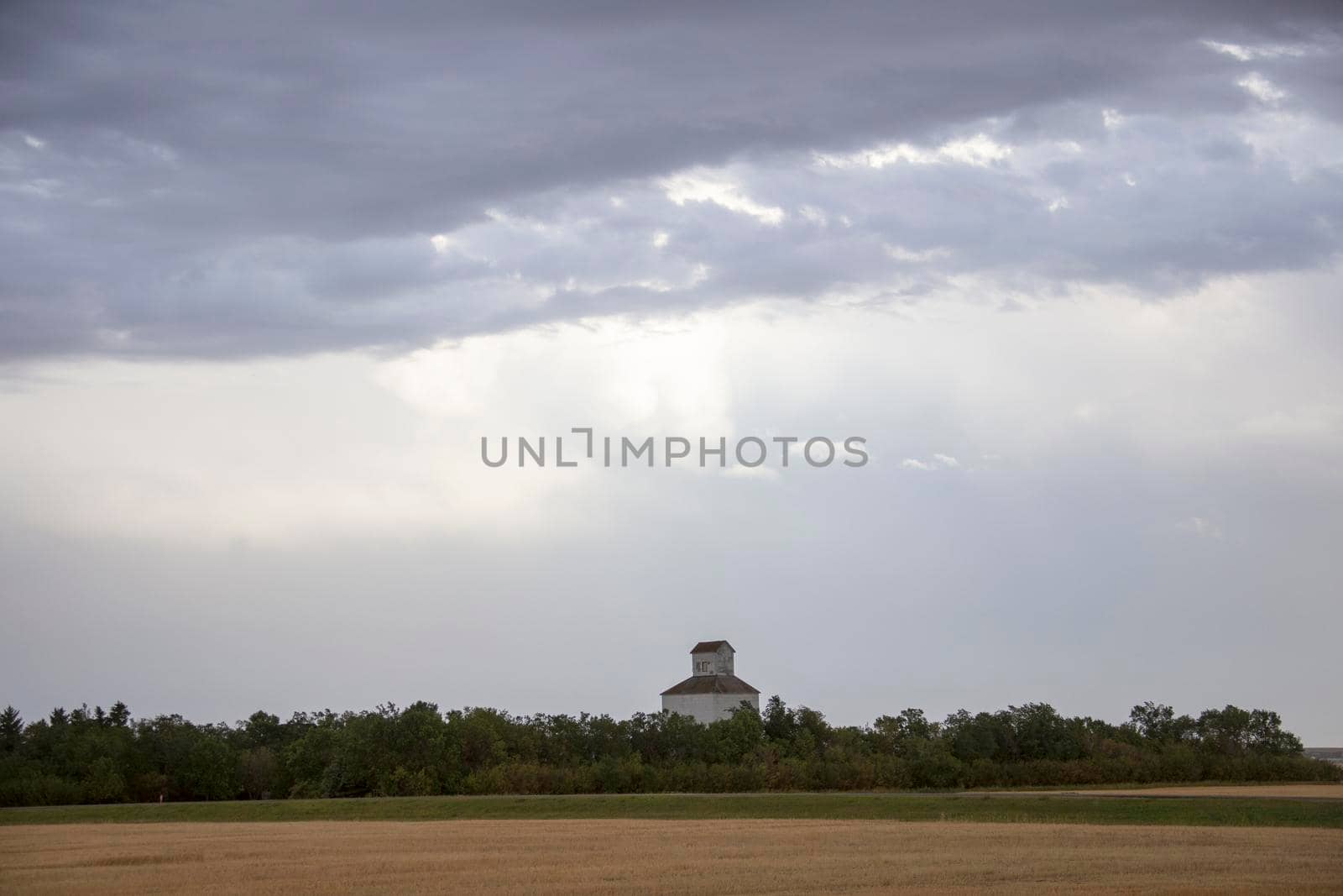 Ominous Storm Clouds Prairie Summer Rural Scene