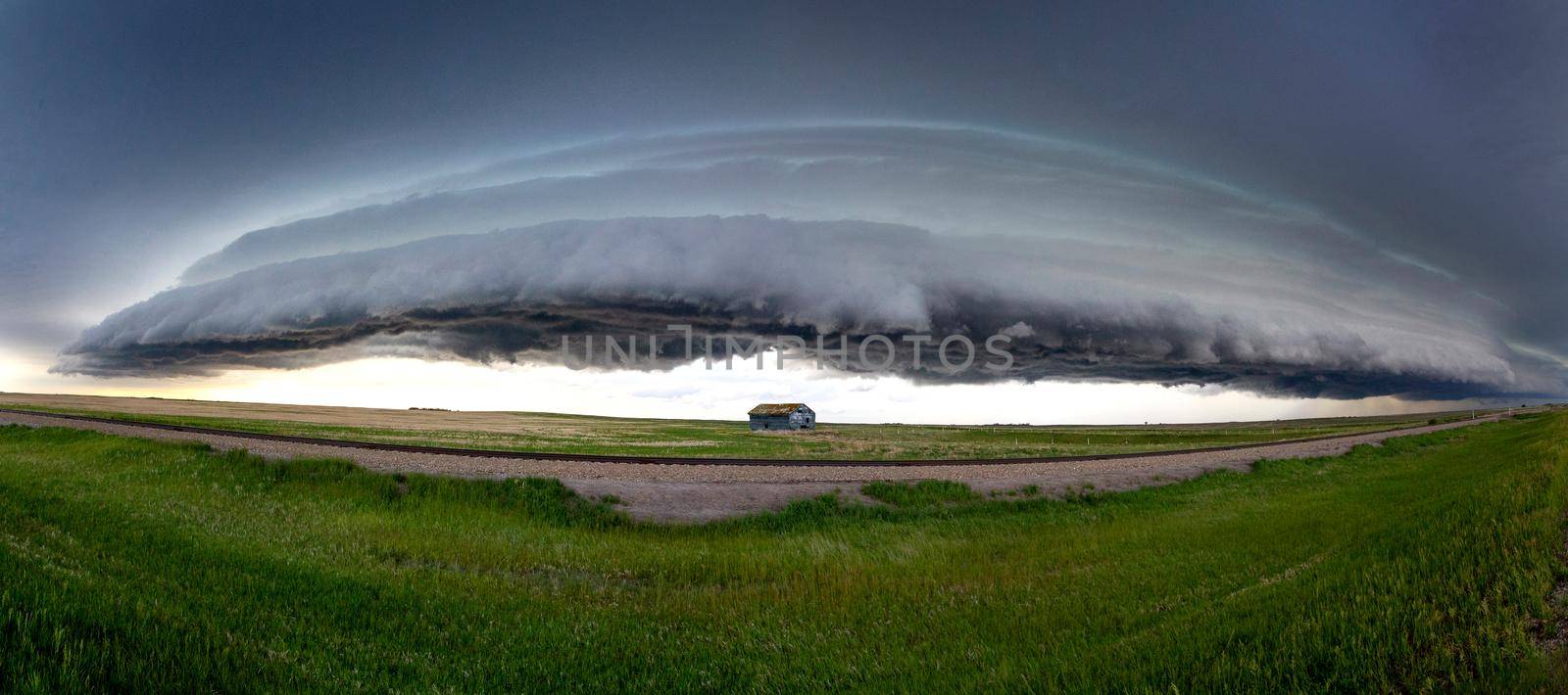 Ominous Storm Clouds Prairie Summer shelf cloud