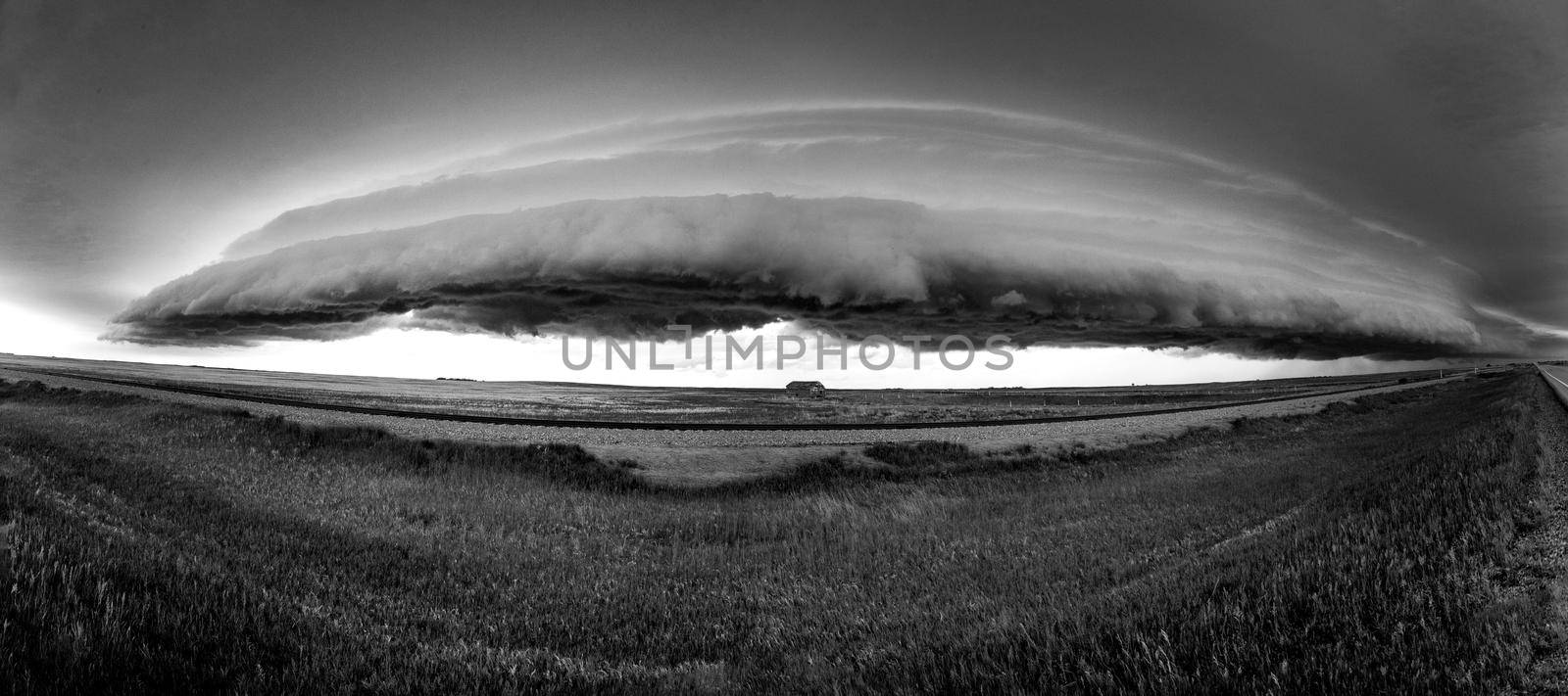 Ominous Storm Clouds Prairie Summer shelf cloud