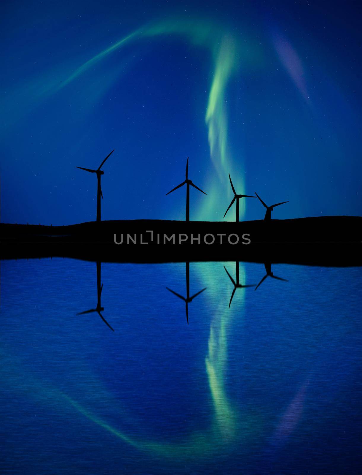 Northern Lights Wind Farm by pictureguy