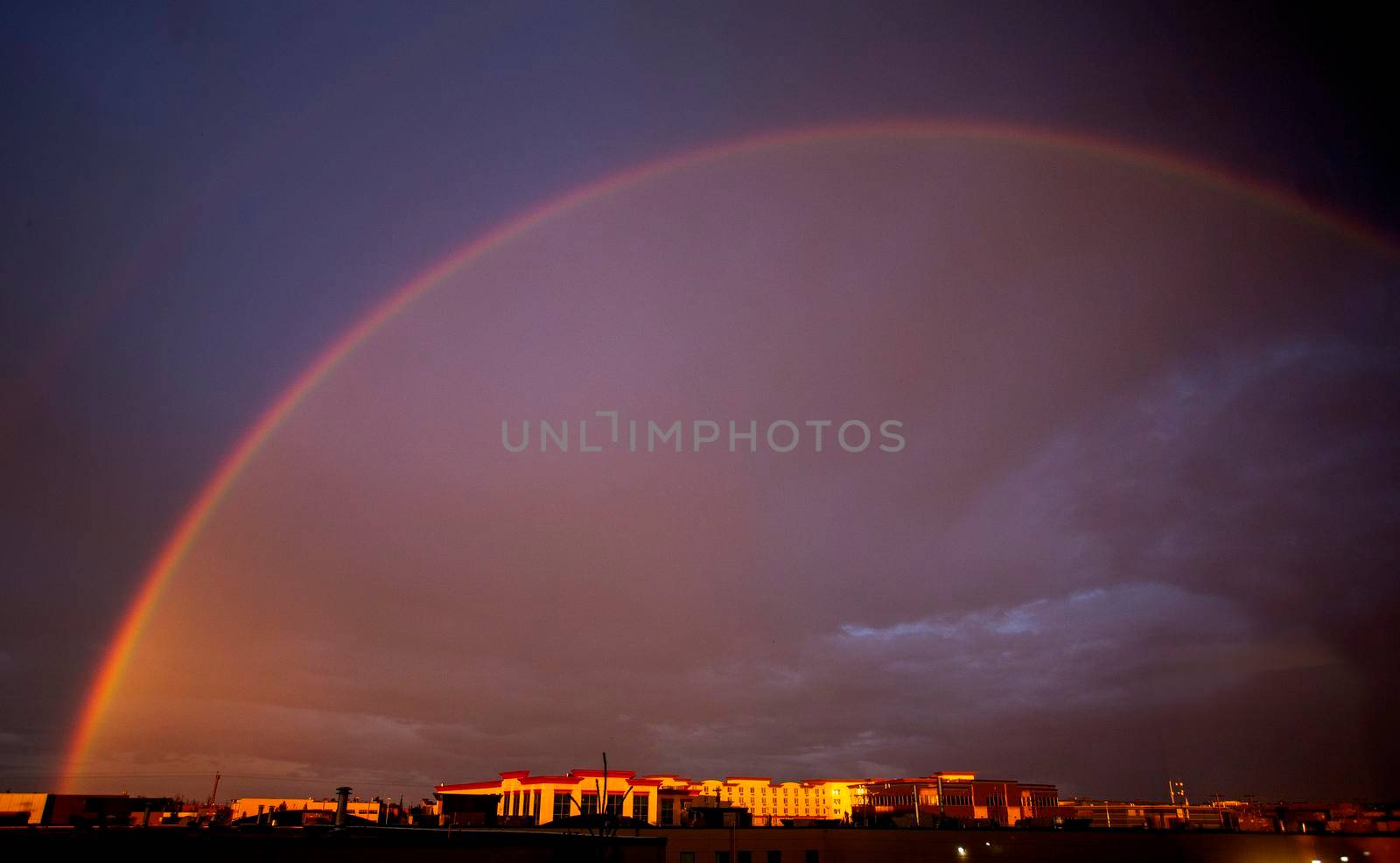 Rianbow City Edmonton storm clouds Alberta Canada