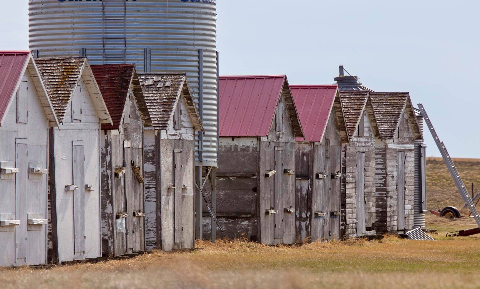 Delapitated Abandone Buildings Prairie Saskatchewan Canada old