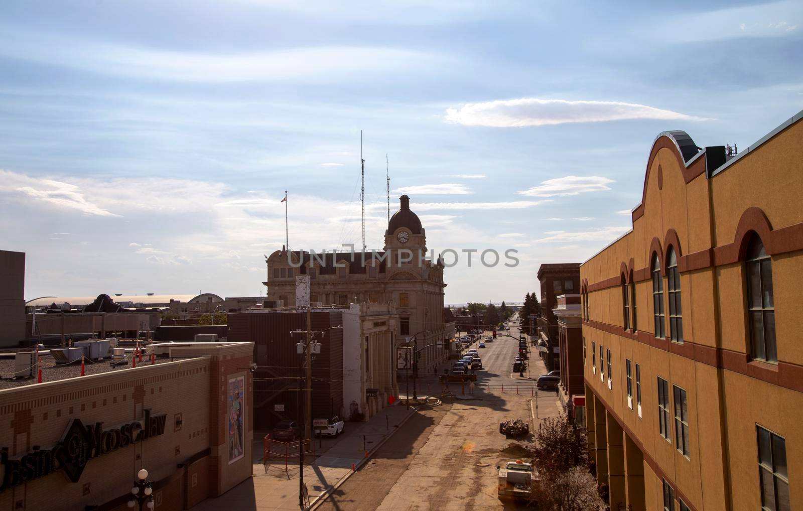 Downtown Moose Jaw in Saskatchewan Canada urban