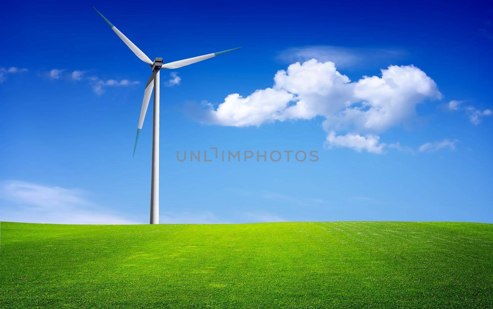 Green energy in the blue sky by Wajan