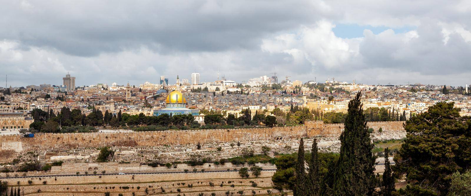 Jerusalem panoramic view of the old city