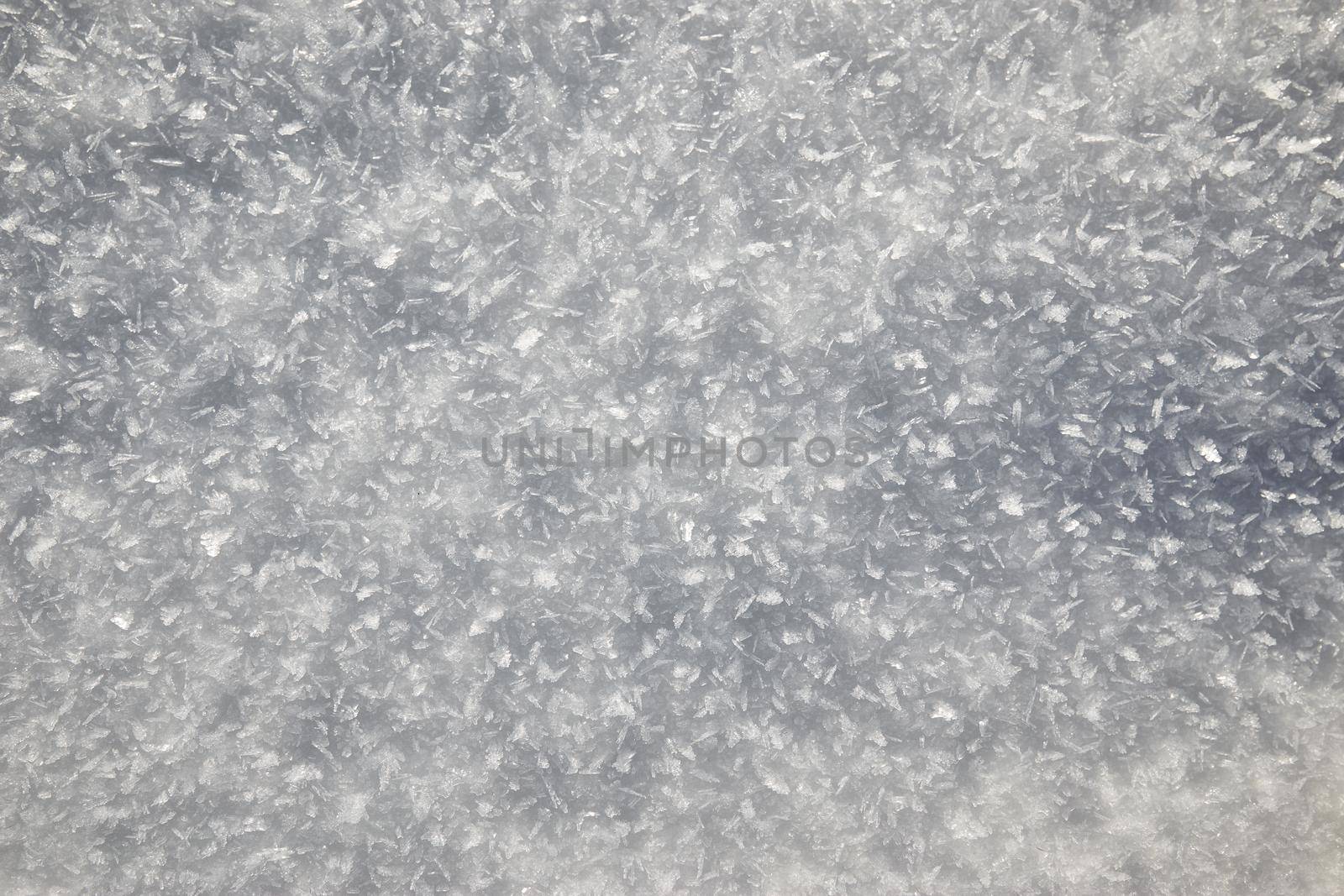 Snow texture background, natural white snow powder in winter on a bright sunny day