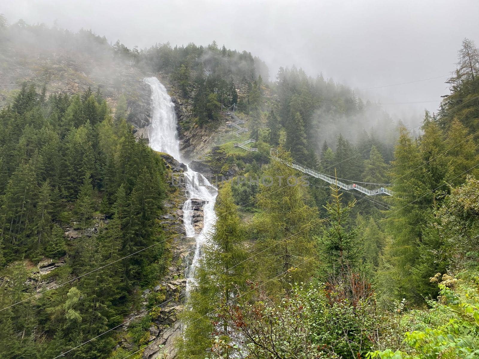 Stuibenfall is dramatic cascade falling 159 meters, Austria.  by CaptureLight