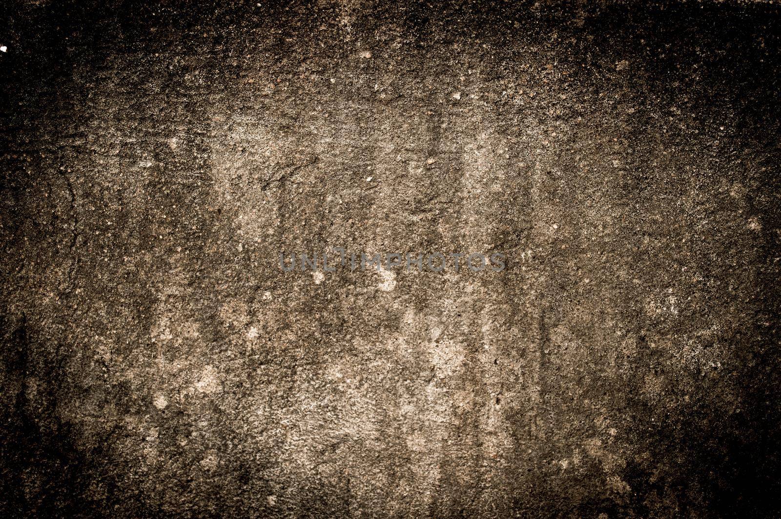 Close up Sand Wall Texture Pattern Background design element. Sandy effects on sandstone plaster pillar with minor cracks and uneven patches highlight Natural Black and white color shade. Copy Space by sudiptabhowmick