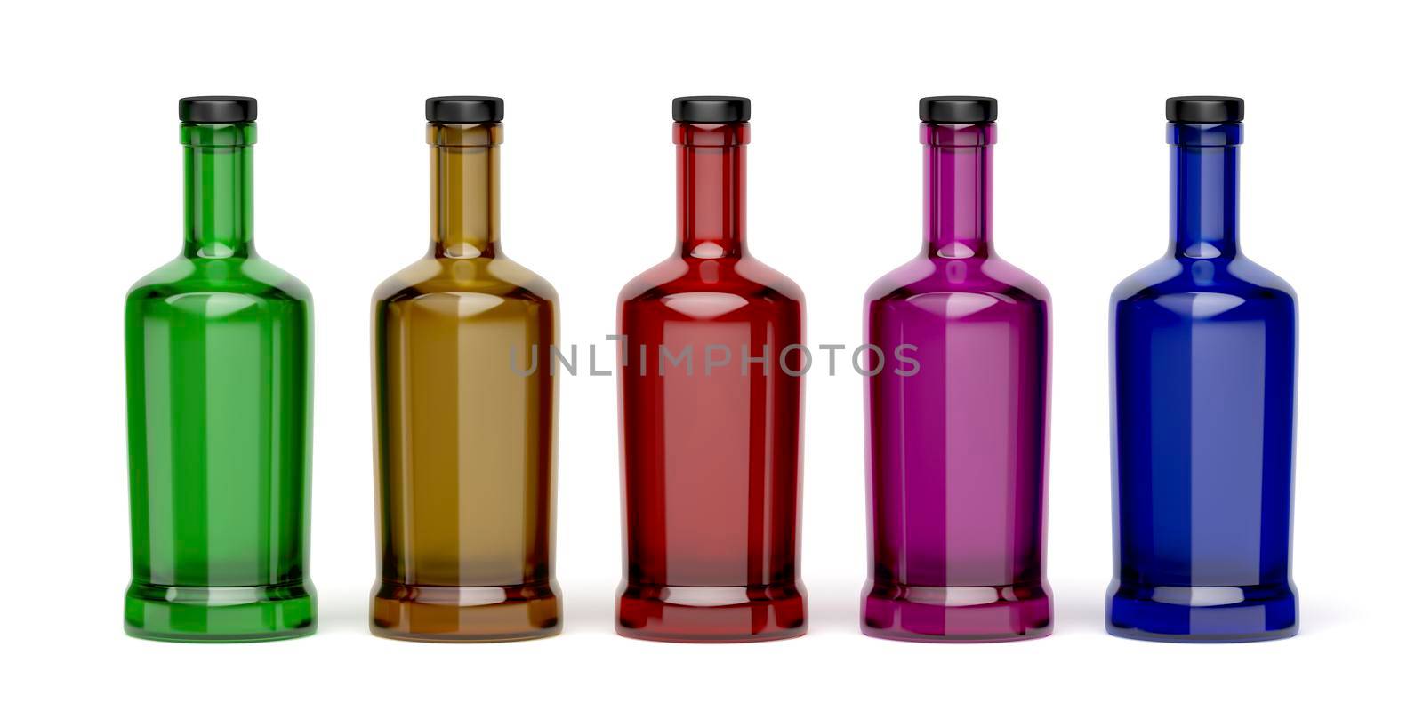 Different colored glass bottles
 by magraphics