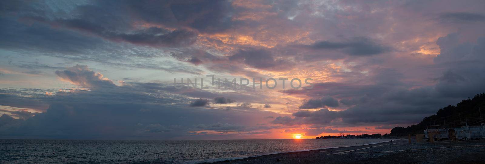 Enchanting sunset at the black sea