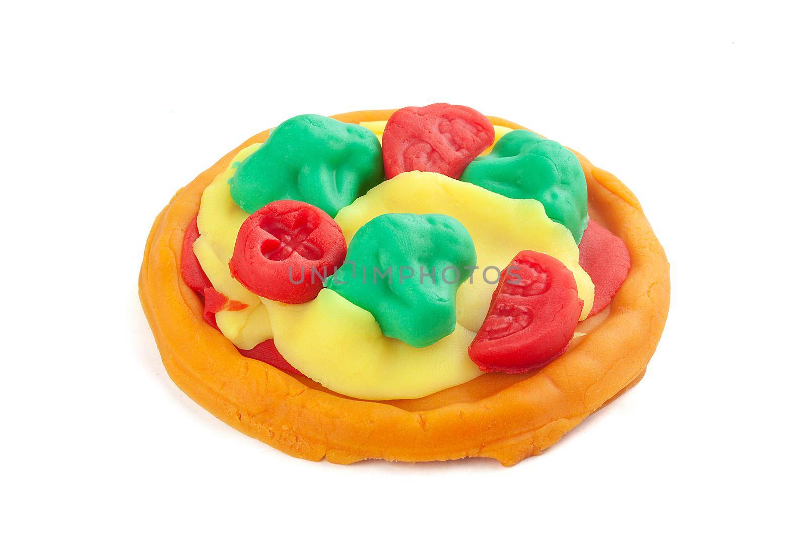 Isolated plasticine pizza by Angorius