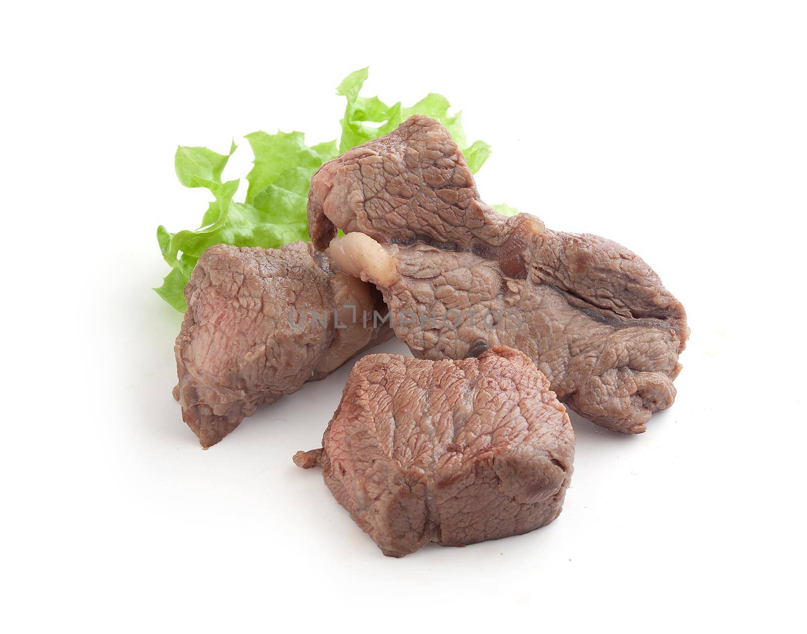 Pieces of fried beef by Angorius