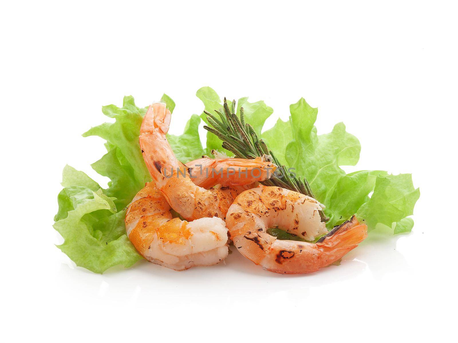 Roasted shrimps with green by Angorius
