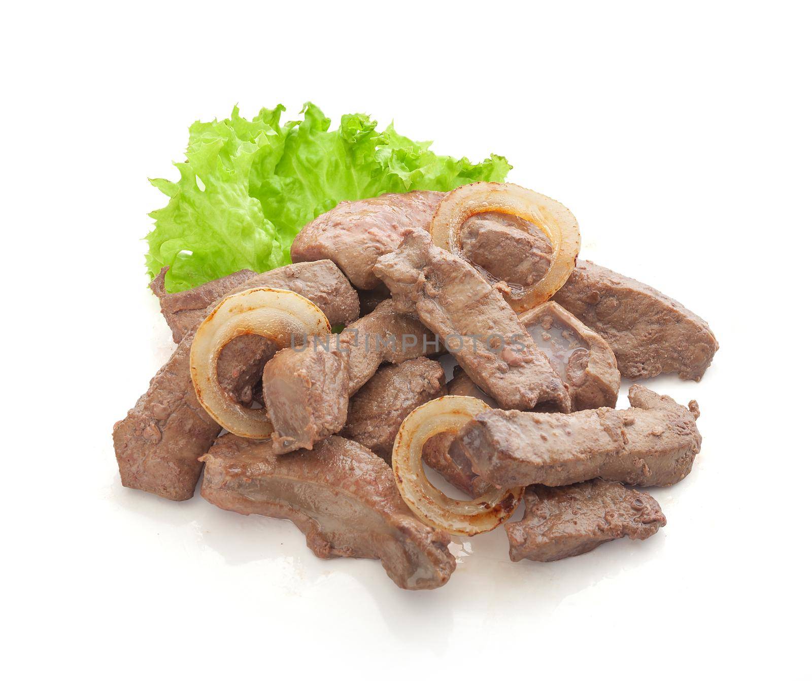 Isolated fried liver