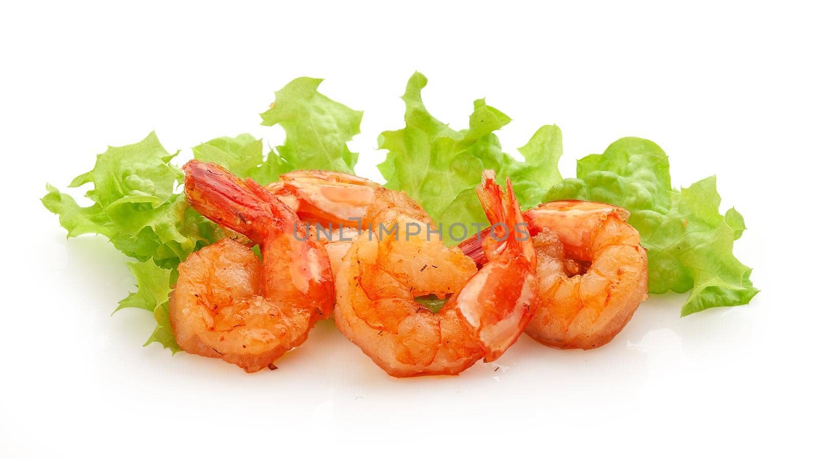 Fried shrimps and lettuce by Angorius