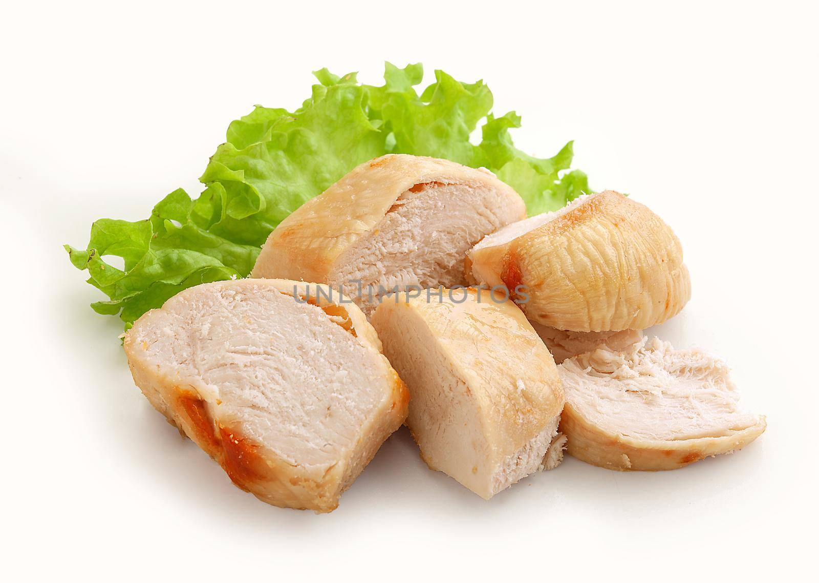 Baked chicken breast with lettuce by Angorius