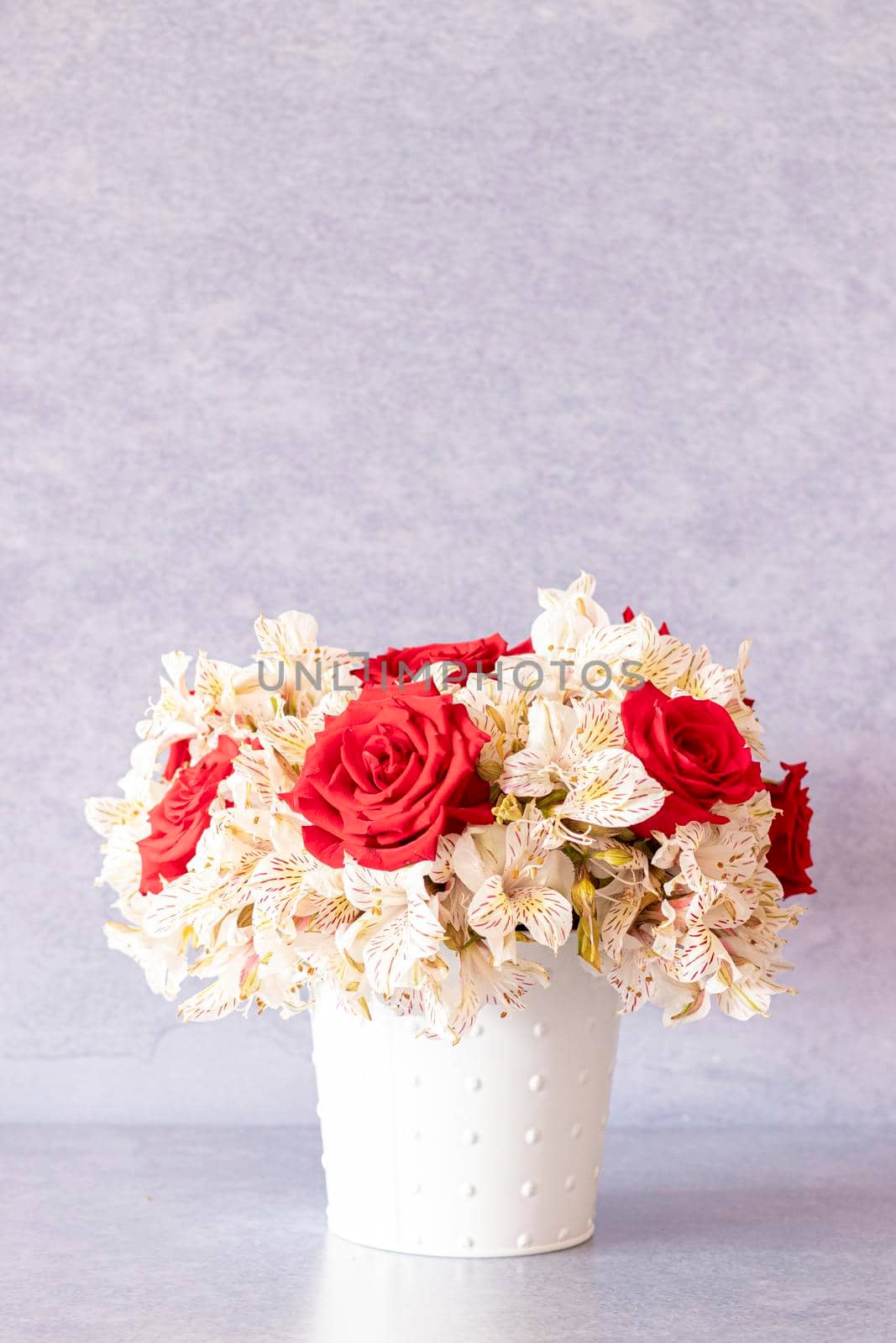 Floral arrangement composed of red roses for spring by eagg13
