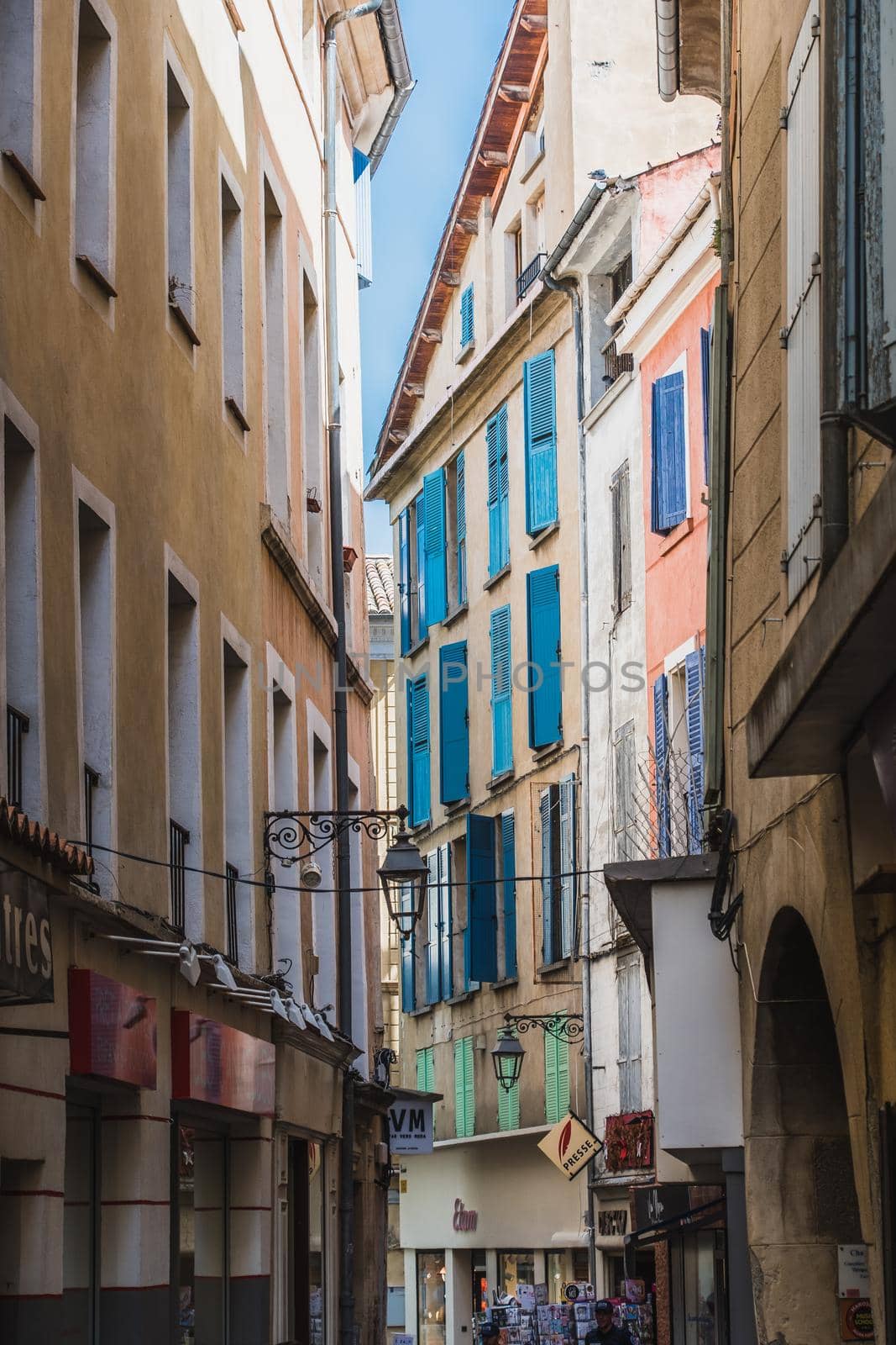 Old center of Manosque in the Alpes-de-Haute-Provence in France