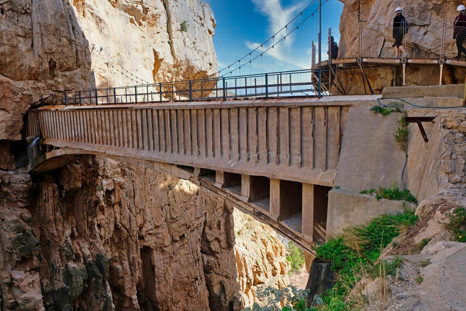 Bridge in the Caminito del Rey gorge in Spain