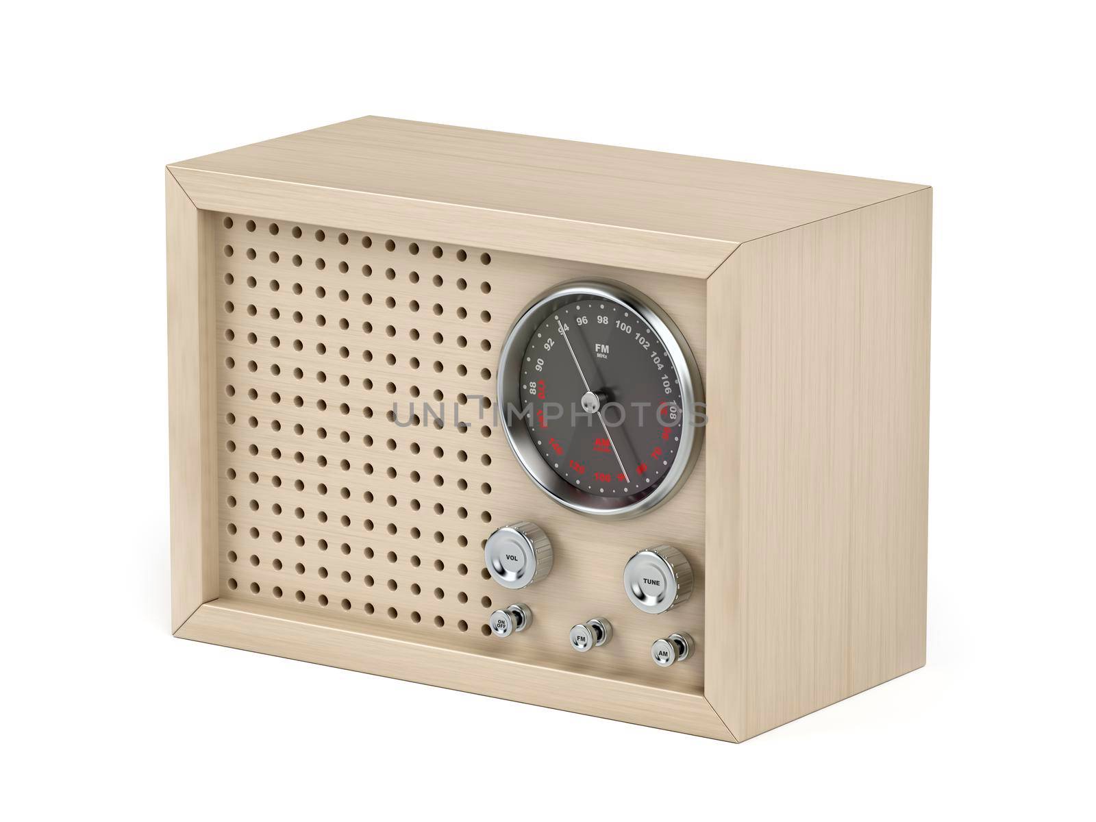 Wood retro radio by magraphics