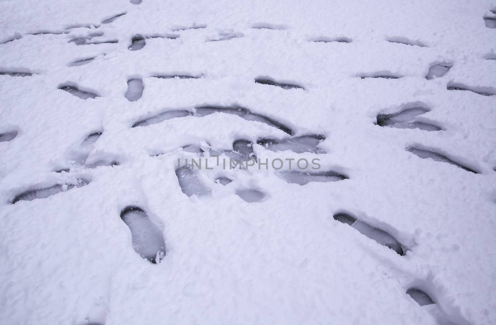 Footprints in the snow by esebene