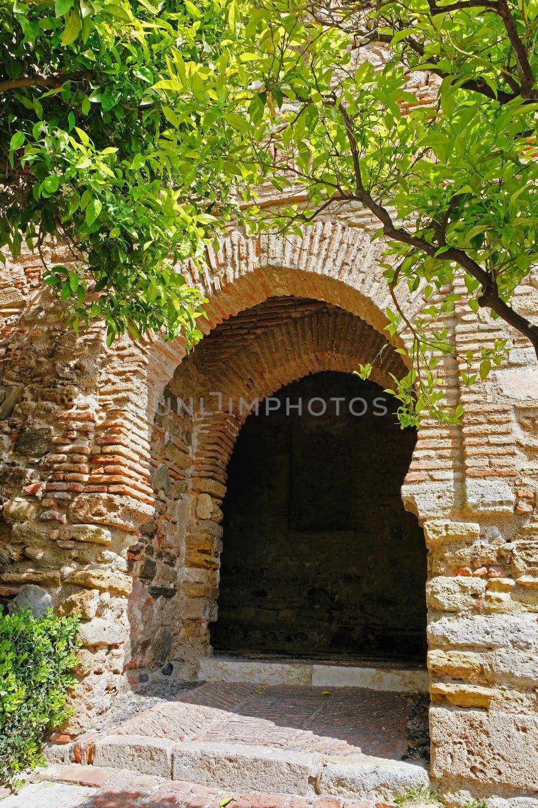 Torre del Cristo gate in La Alcazaba (Malaga - Spain)