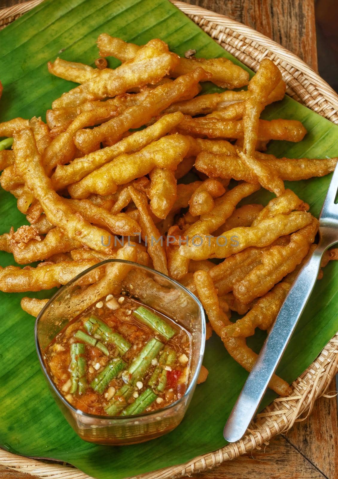 top view of crispy stir fried vegetable by baworn47