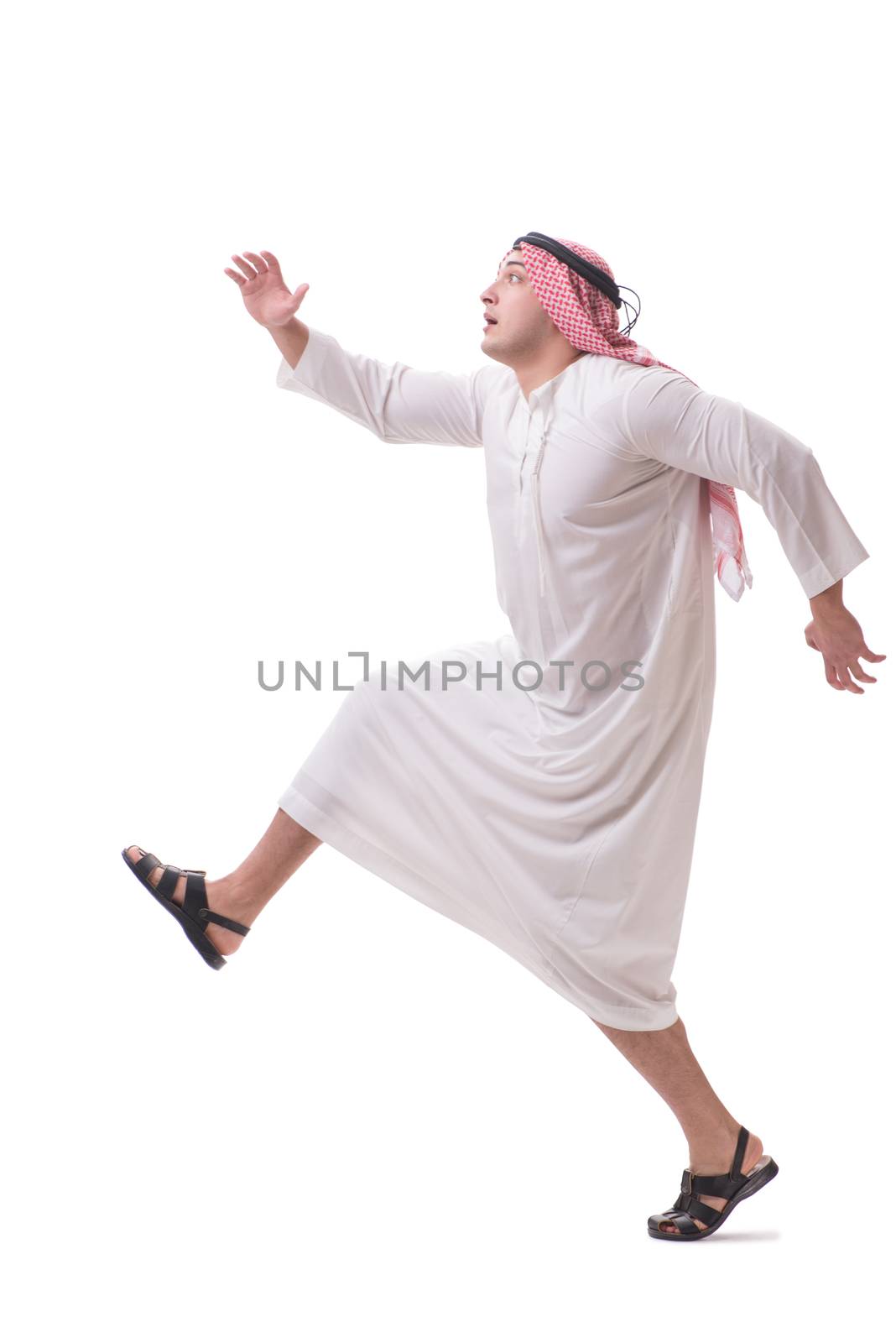 Arab businessman isolated on white background