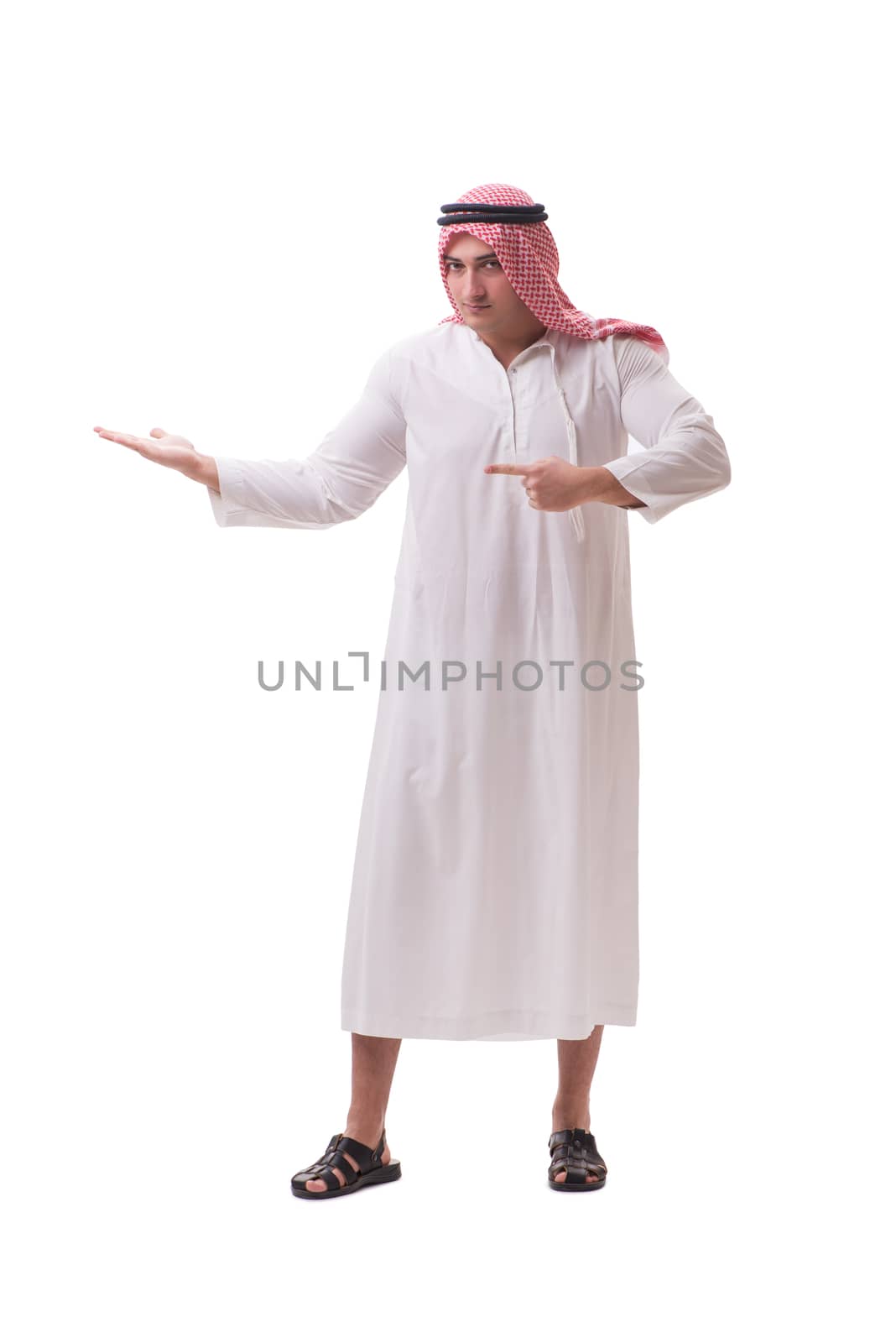 Arab businessman isolated on white background