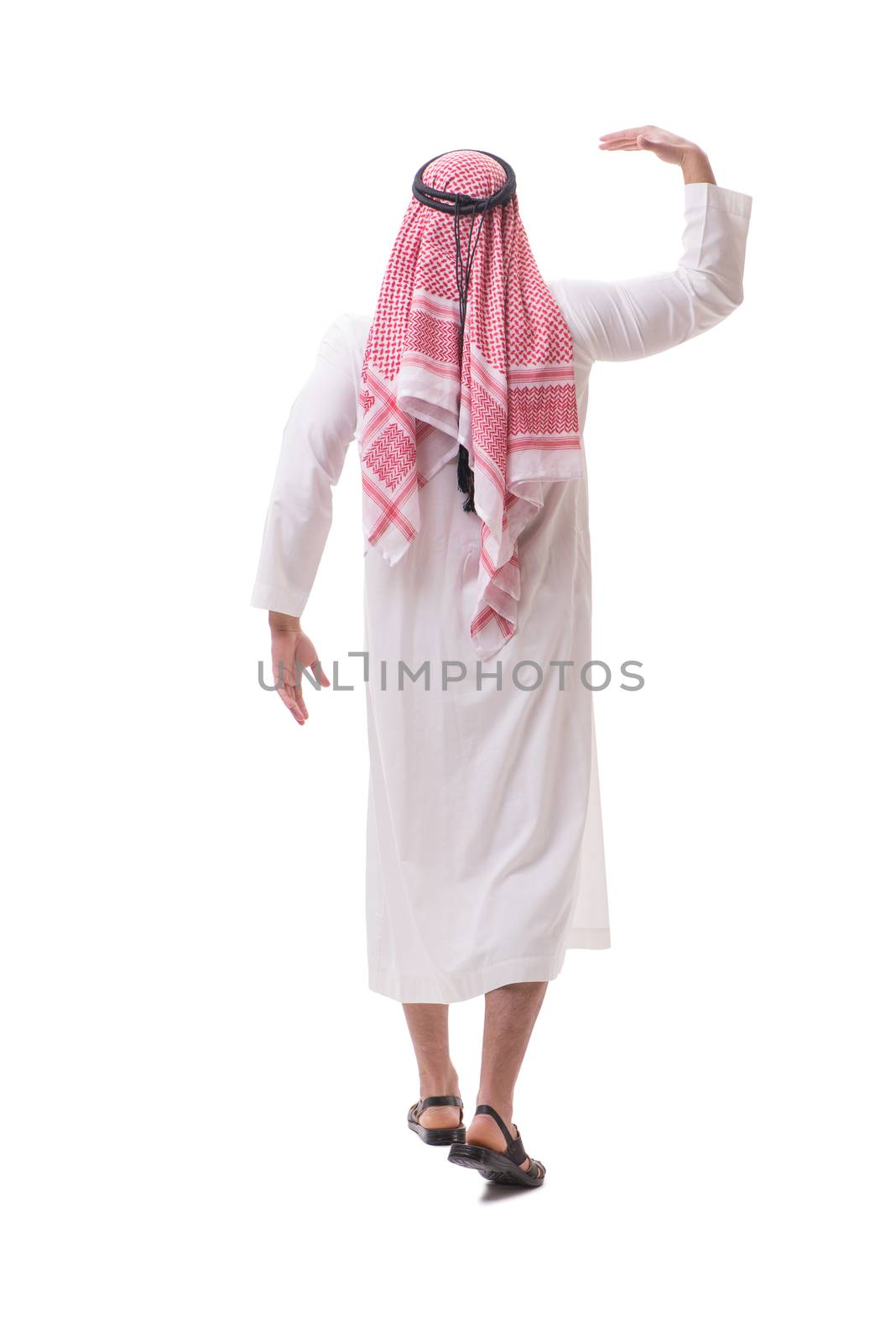 Arab businessman isolated on white background
